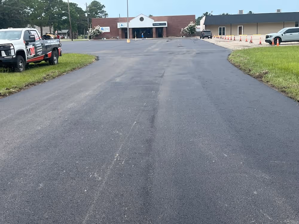Driveway after asphalt paving by Mike & Martin's Asphalt